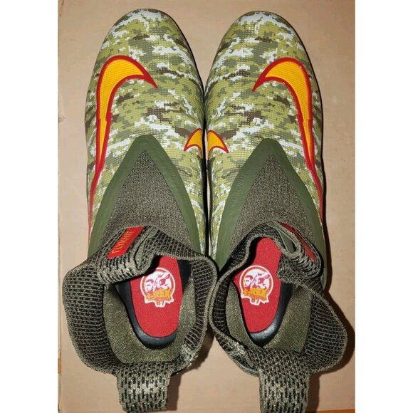 NIKE ALPHA MENACE ELITE 3 FLYKNIT TRAVIS KELCE FOOTBALL CAMO MEN\'S SIZE 13 NEW main image 7